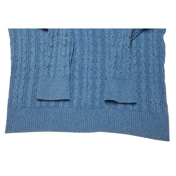 St. John’s Bay Light Blue Cable Knit Sweater – Women’s XL, Cotton Blend Pullover - Picture 6 of 10